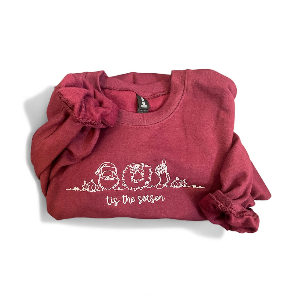 Tis the season Crewneck - burgundy