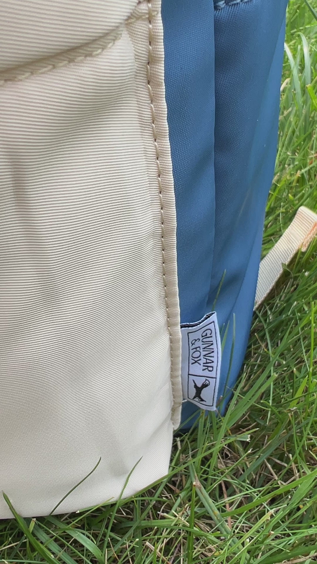 Backpack - Blue/ Beige
