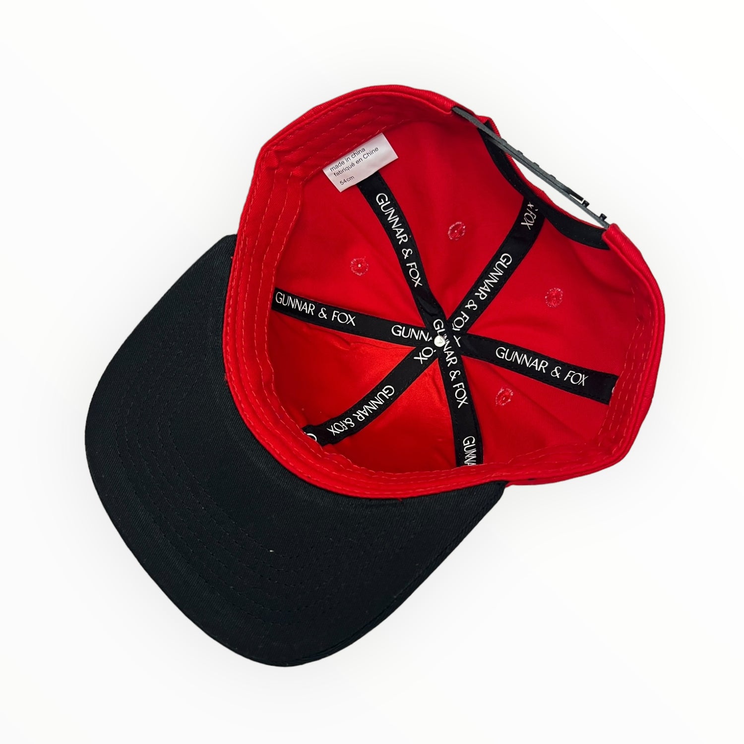 Snapback Cap - Black/ red