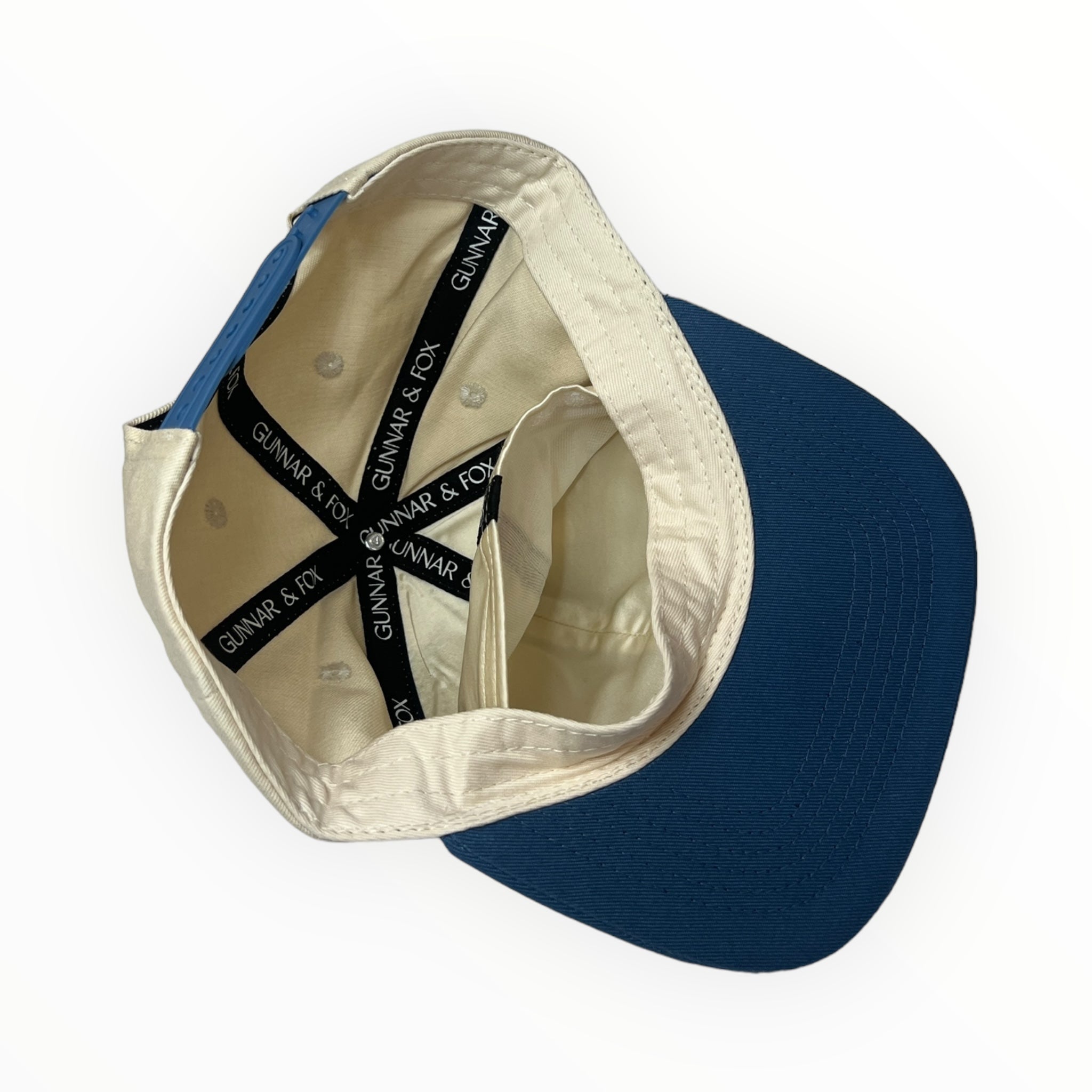 Snapback cap- blue/ beige