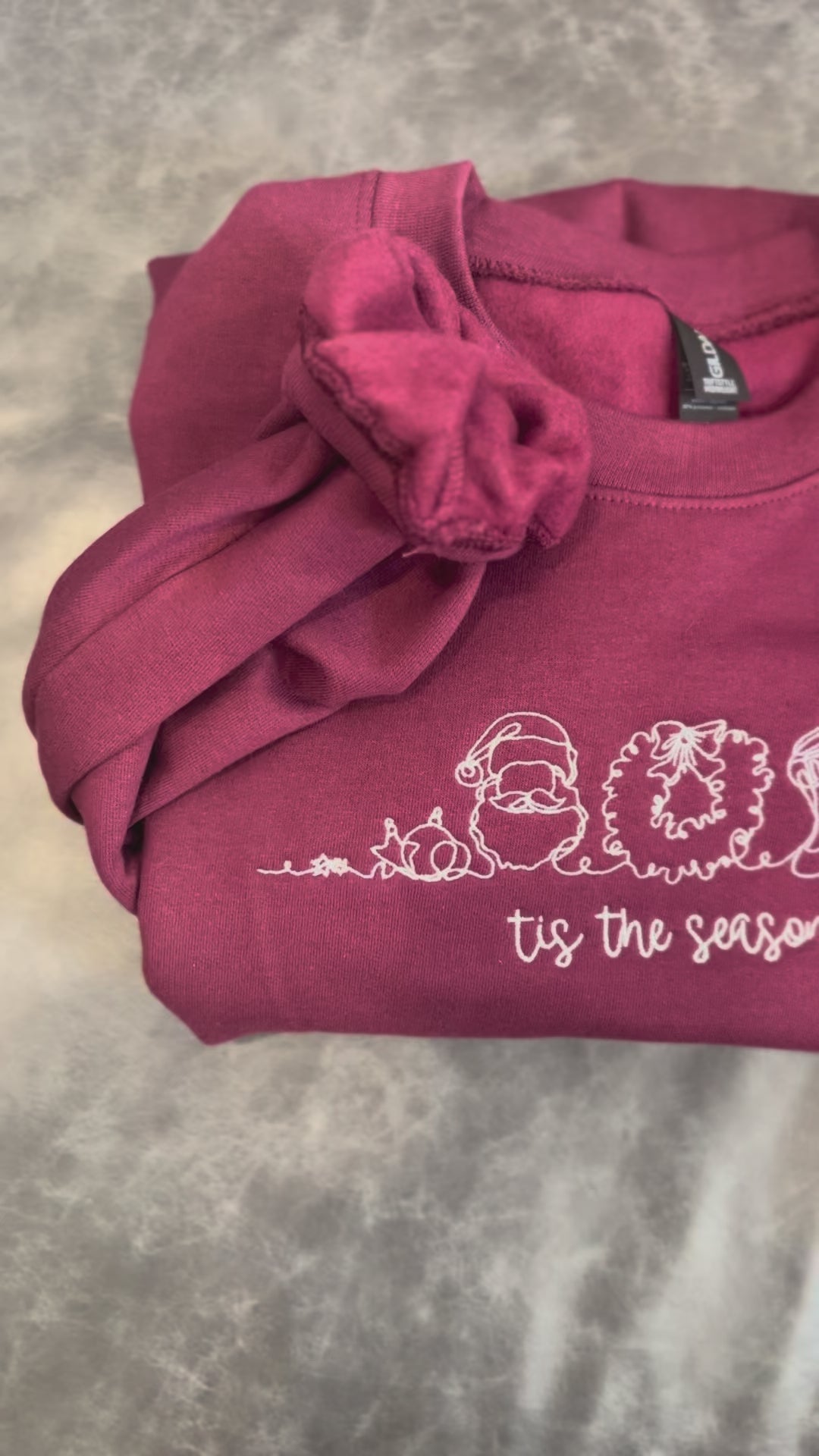 Christmas Stamps Navy Crewnecka